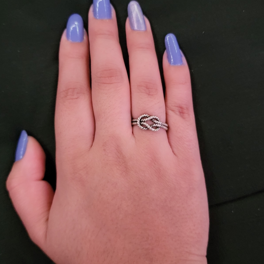 Silver Knot Ring - image 6